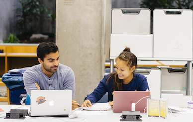 Students using laptops