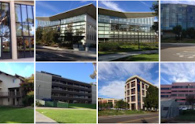 Example of small images of campus buildings in training dataset
